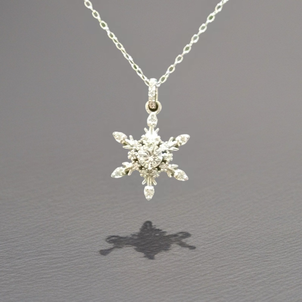 Sterling Silver Sapphire and CZ Necklace - NWT